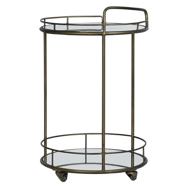 Dunelm Pimlico Antique Brass Drinks Trolley 2 Dunelm Pimlico Antique Brass Drinks Trolley - Image 2