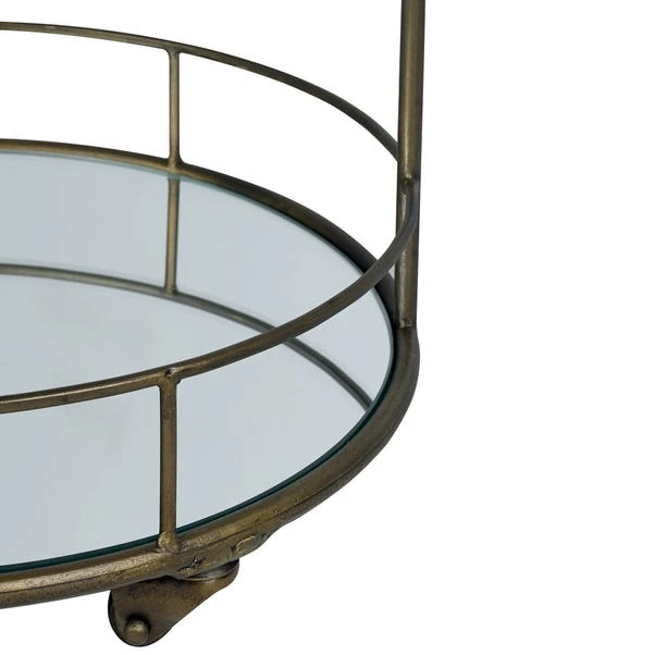 Dunelm Pimlico Antique Brass Drinks Trolley 4 Dunelm Pimlico Antique Brass Drinks Trolley - Image 4