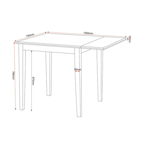 Seconique Vienna Flip Top Dining Table Set 4 Seconique Vienna Flip Top Dining Table Set - Image 4