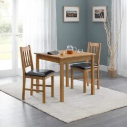 Julian Bowen Coxmoor Oak Square Dining Table -The Furniture Store 1000097629 alt02