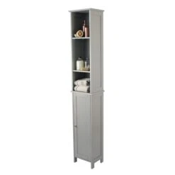 Lloyd Pascal Rimini Grey Tall Cabinet -The Furniture Store 1000114251 alt04