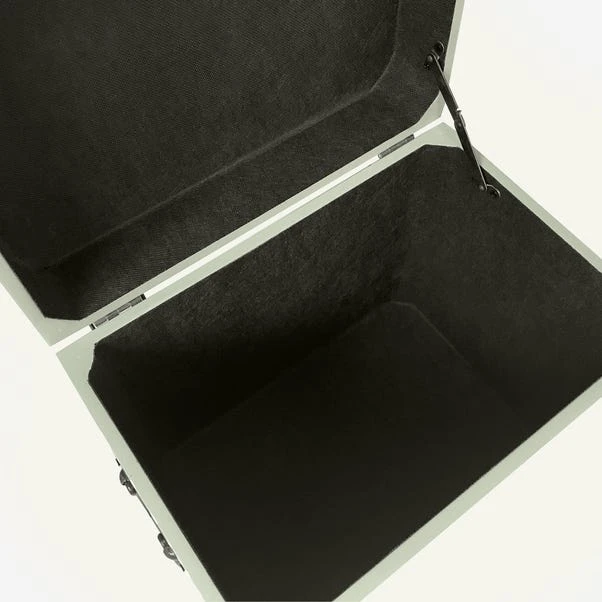 Dunelm Grey And White Hand Painted Chest 3 Dunelm Grey And White Hand Painted Chest - Image 3