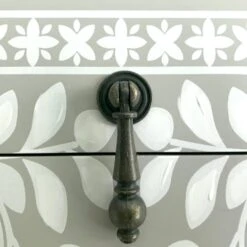 Dunelm Grey And White Hand Painted Chest 8 Dunelm Grey And White Hand Painted Chest -The Furniture Store 1000120112 alt03