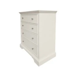 Dunelm Charlotte 4 Drawer Chest, Ivory -The Furniture Store 1000133554 alt03