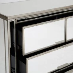 Dunelm Fitzgerald 5 Drawer Chest, Mirrored 10 Dunelm Fitzgerald 5 Drawer Chest, Mirrored -The Furniture Store 1000133581 alt04