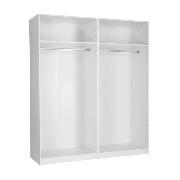 Harmony Euston 4 Door Wardrobe, White & Mirrored 2 Harmony Euston 4 Door Wardrobe, White & Mirrored - Image 2