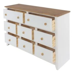 Core Capri 8 Drawer Chest, White &Pine -The Furniture Store 1000135183 alt02