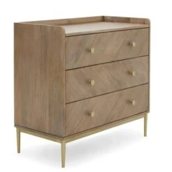 Dunelm Rumi 3 Drawer Chest, Mango Wood -The Furniture Store 1000146631 alt04
