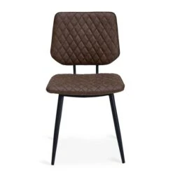 Dunelm Austin Set Of 2 Faux Leather Brown Dining Chairs 8 Dunelm Austin Set Of 2 Faux Leather Brown Dining Chairs -The Furniture Store 1000147446 alt01