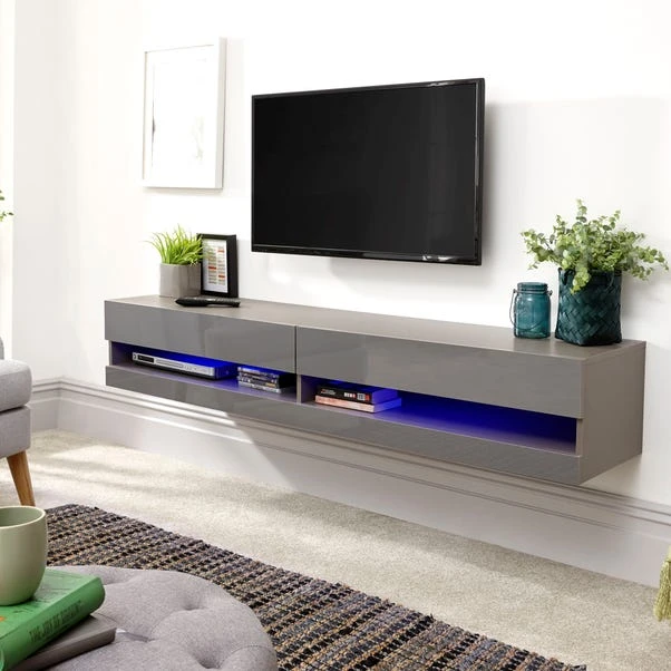 GFW Galicia 180cm LED Wide Wall TV Unit 2 GFW Galicia 180cm LED Wide Wall TV Unit - Image 2