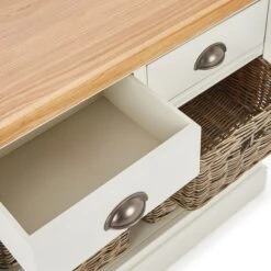 Dunelm Compton Ivory Console Table With Baskets -The Furniture Store 1000157740 alt04