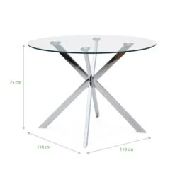 Dunelm Lumia Glass Round Table -The Furniture Store 1000157901 alt08