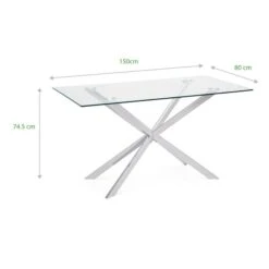 Dunelm Lumia Glass Dining Table -The Furniture Store 1000157902 alt08