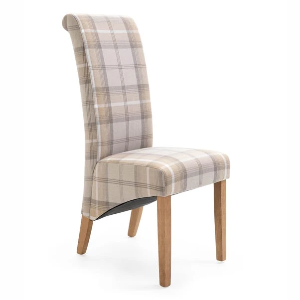 Dunelm Chester Set Of 2 Dining Chairs Natural Woven Check 3 Dunelm Chester Set Of 2 Dining Chairs Natural Woven Check - Image 3