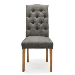Dunelm Darcy Set Of 2 Dining Chairs Charcoal -The Furniture Store 1000157947 alt01