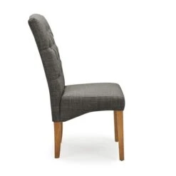 Dunelm Darcy Set Of 2 Dining Chairs Charcoal -The Furniture Store 1000157947 alt02