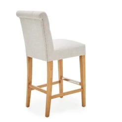 Dunelm Newbury Bar Stool Natural Linen -The Furniture Store 1000157975 alt04