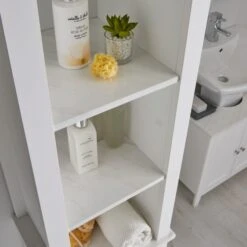 Lloyd Pascal Marble Effect Tall Cabinet 10 Lloyd Pascal Marble Effect Tall Cabinet -The Furniture Store 1000160242 alt04