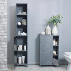 Lloyd Pascal Grey Wave Tall Cabinet -The Furniture Store 1000160243 alt04