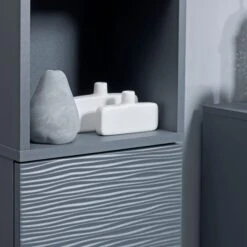 Lloyd Pascal Grey Wave Tall Cabinet -The Furniture Store 1000160243 alt05