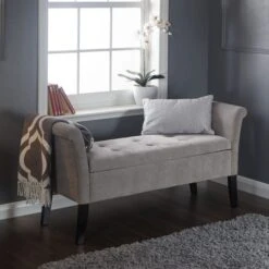 GFW Balmoral Silver Chenille Window Seat 8 GFW Balmoral Silver Chenille Window Seat -The Furniture Store 1000160631 alt02