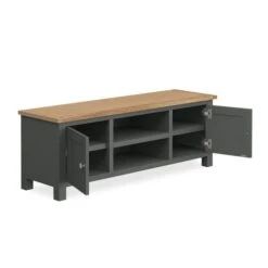 Dunelm Bromley Black Wide TV Stand 9 Dunelm Bromley Black Wide TV Stand -The Furniture Store 1000162403 alt03