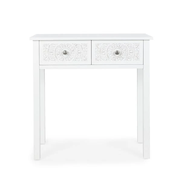 Dunelm Samira 2 Drawer Dressing Table, White 2 Dunelm Samira 2 Drawer Dressing Table, White - Image 2