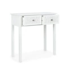 Dunelm Samira 2 Drawer Dressing Table, White 9 Dunelm Samira 2 Drawer Dressing Table, White -The Furniture Store 1000162526 alt04