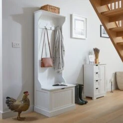 Lloyd Pascal Colonial White Tall Hallway Unit 8 Lloyd Pascal Colonial White Tall Hallway Unit -The Furniture Store 1000166493 alt03