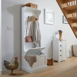 Lloyd Pascal Colonial White Tall Hallway Unit 9 Lloyd Pascal Colonial White Tall Hallway Unit -The Furniture Store 1000166493 alt04