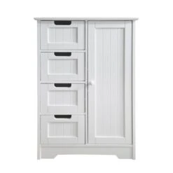 Lloyd Pascal White 4 Drawer Storage Cabinet 9 Lloyd Pascal White 4 Drawer Storage Cabinet -The Furniture Store 1000166495 alt04