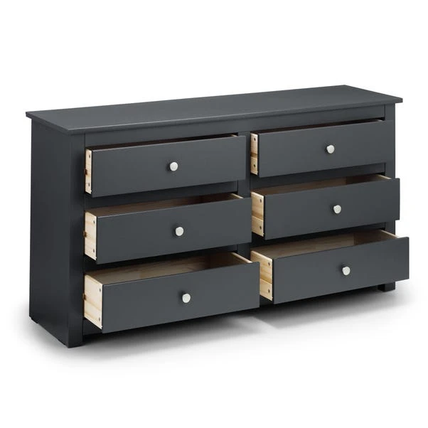 Julian Bowen Radley 6 Drawer Chest, Dark Grey & Pine 2 Julian Bowen Radley 6 Drawer Chest, Dark Grey & Pine - Image 2