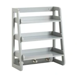 Lloyd Pascal Jasper Grey Wall Mounted Shelves With Chrome Hooks 7 Lloyd Pascal Jasper Grey Wall Mounted Shelves With Chrome Hooks -The Furniture Store 1000182101 alt02