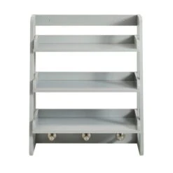 Lloyd Pascal Jasper Grey Wall Mounted Shelves With Chrome Hooks 8 Lloyd Pascal Jasper Grey Wall Mounted Shelves With Chrome Hooks -The Furniture Store 1000182101 alt03