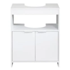 Lloyd Pascal Jaxon White Under Sink Unit With Open Shelf -The Furniture Store 1000182103 alt04