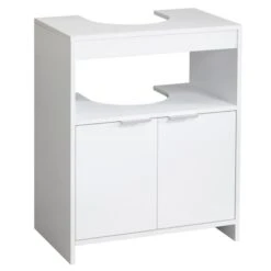 Lloyd Pascal Jaxon White Under Sink Unit With Open Shelf -The Furniture Store 1000182103 alt05