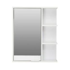 Lloyd Pascal Jaxon White Single Door Wall Cabinet With Open Shelves -The Furniture Store 1000182104 alt04