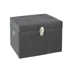 Dunelm Luxe Grey Velvet Storage Trunk 8 Dunelm Luxe Grey Velvet Storage Trunk -The Furniture Store 1000184653 alt02