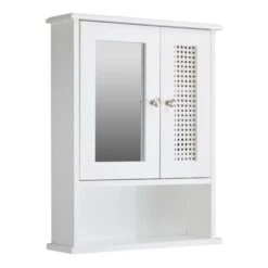 Lloyd Pascal Palermo Cane White Wall Mirror Cabinet -The Furniture Store 1000185508 alt05