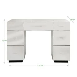 Dunelm Venetian 7 Drawer Dressing Table, Mirrored -The Furniture Store 30054110 alt07