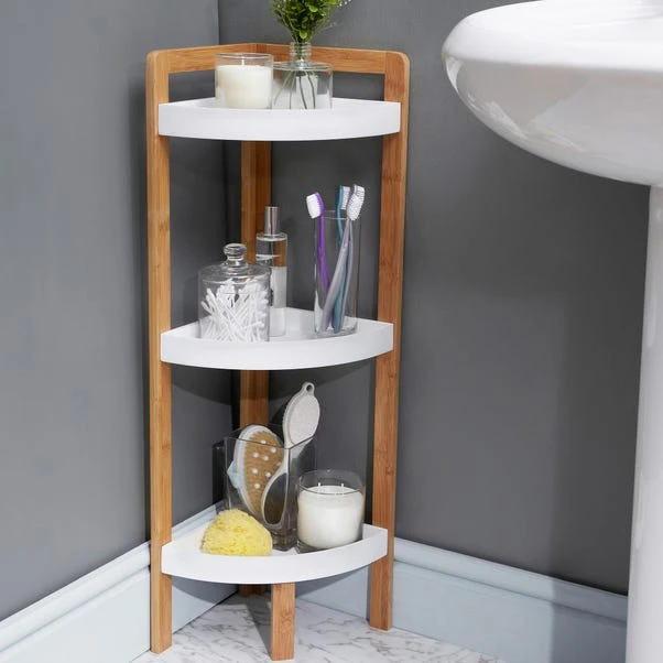 Elements Bamboo 3 Tier Corner Caddy 1 Elements Bamboo 3 Tier Corner Caddy