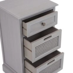 Dunelm Lucy Cane 3 Drawer Bedside Table -The Furniture Store 30267546 alt04
