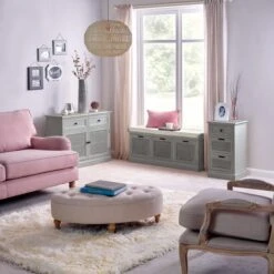 Dunelm Lucy Cane 3 Drawer Bedside Table -The Furniture Store 30267546 alt06