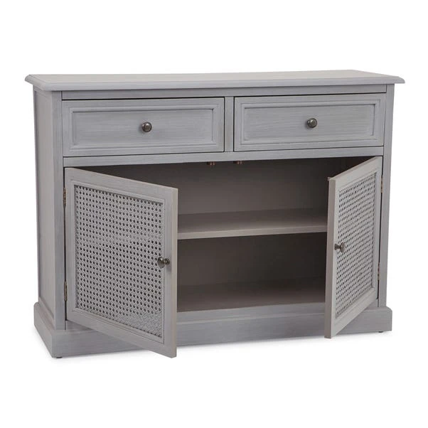 Dunelm Lucy Cane Grey Small Sideboard 5 Dunelm Lucy Cane Grey Small Sideboard - Image 5