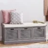 Dunelm Lucy Cane Grey Storage Bench