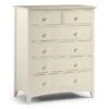 Julian Bowen Cameo 6 Drawer Chest, Stone White & Pine