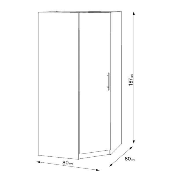 Harmony Acton Corner Wardrobe, White 2 Harmony Acton Corner Wardrobe, White - Image 2