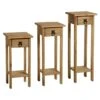 Seconique Corona Pine Set Of 3 Plant Stands
