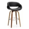 Dunelm Torcello Black Faux Leather Bar Stool