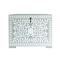 Dunelm Grey And White Hand Painted Chest